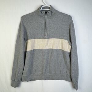 Quarter Zip Pullover Sweatshirt Jacket Men XL Gray Daniel Cremieux Classics